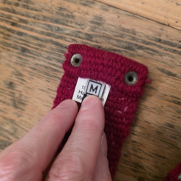 JENNY KRAUSS Handmade Wool Red Embroidered Belt Women's M Boho Folkcore Peru - Picture 5 of 7